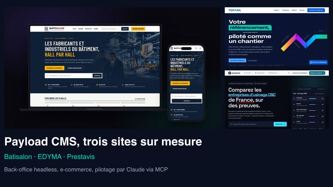 Payload CMS : un back-office sur mesure, pilotable par l'IA et fait pour durer
