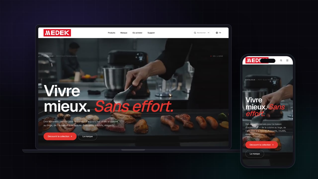 Nouveau site medekfrance.com — catalogue de petit électroménager généré par IA