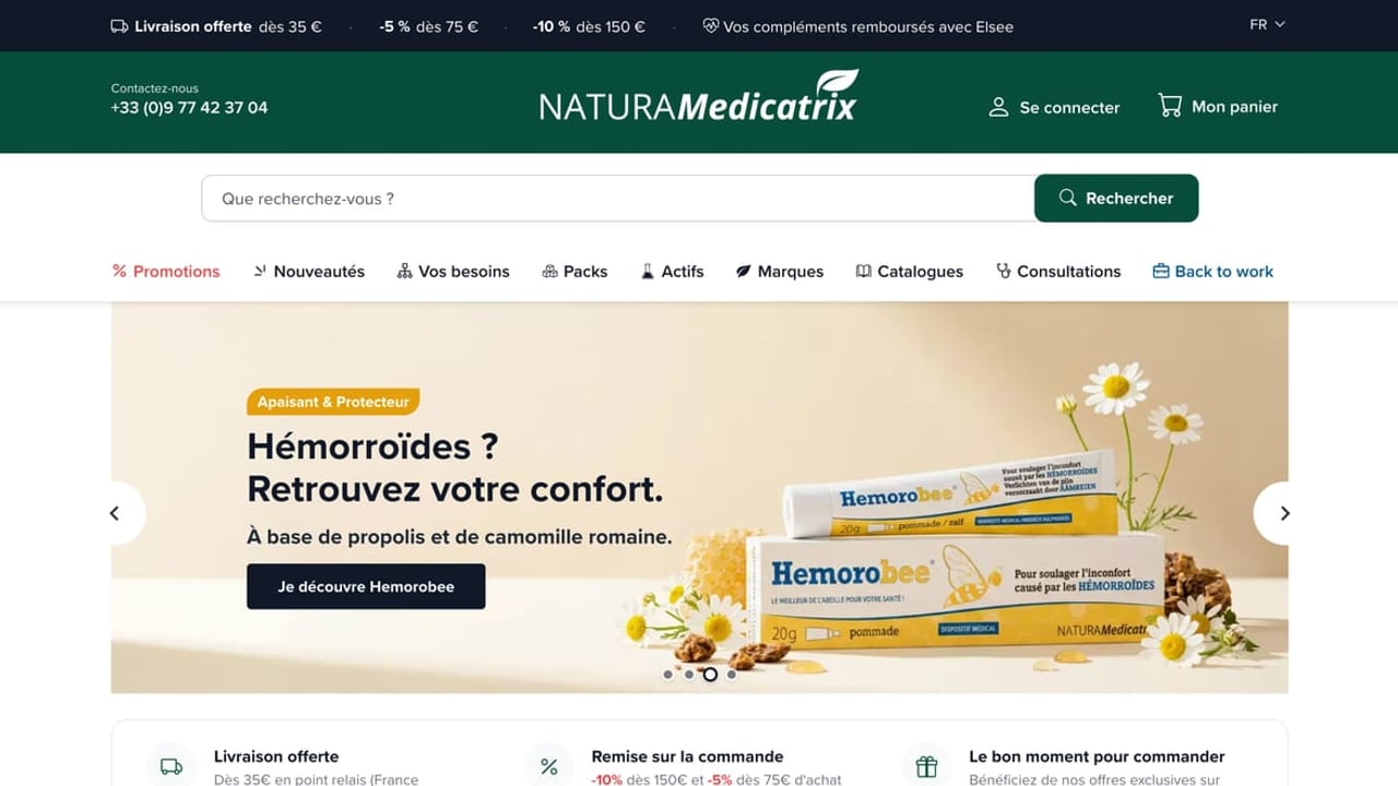NATURAMedicatrix, e-commerce de compléments alimentaires bio accompagné en GEO